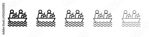 Boat race icon vector Illustration style for mobile app, website ui designs