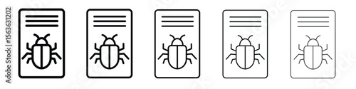 Bug report icon vector Illustration style for mobile app, website ui designs