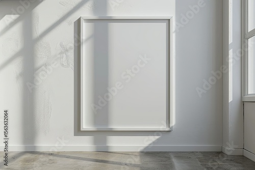 Premium Quality Image of a White Frame on a Wall That Says a Picture