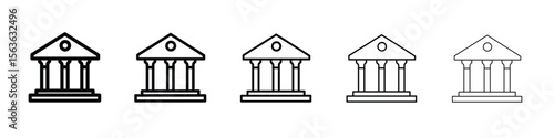 Courthouse icon vector Illustration style for mobile app, website ui designs