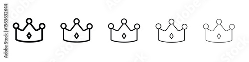Crown icon vector Illustration style for mobile app, website ui designs
