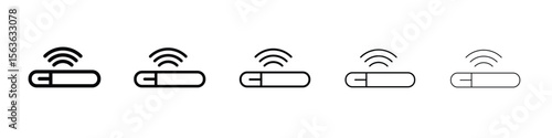 Dog microchip icon vector Illustration style for mobile app, website ui designs