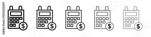 Fiscal year icon vector Illustration style for mobile app, website ui designs