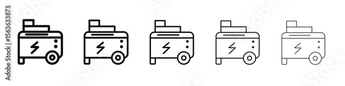 Generator icon vector Illustration style for mobile app, website ui designs