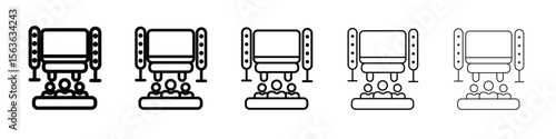 Home cinema icon vector Illustration style for mobile app, website ui designs