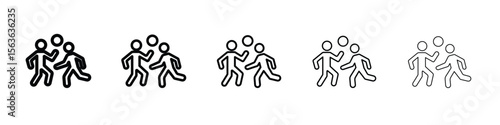 People playing Ball icon vector Illustration style for mobile app, website ui designs