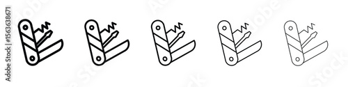Swiss Knife icon vector Illustration style for mobile app, website ui designs