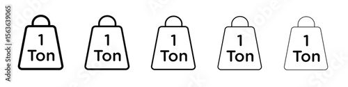 Tonne icon vector Illustration style for mobile app, website ui designs