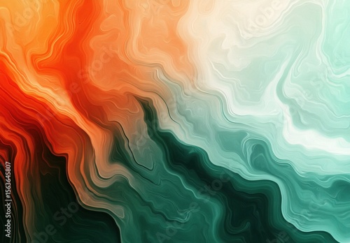 horizontal colorful abstract wave background with peru, firebrick and light sea green colors. can be used as texture, background or wallpaper
