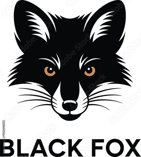 A stylized black fox head with piercing amber eyes is displayed above the words "BLACK FOX".
