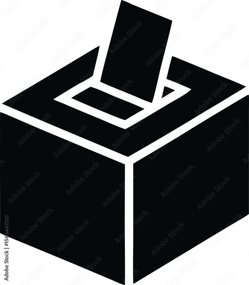 voting ballot silhouette vector illustration voting ballot silhouette vector illustration