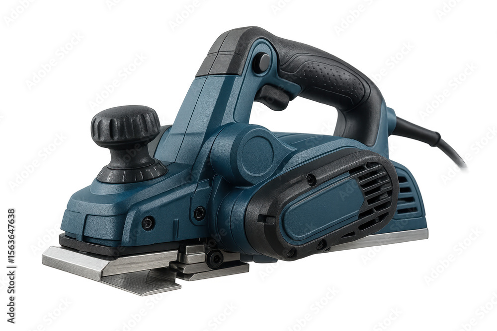 Electric planer power tool isolated on transparent background for woodworking Electric planer power tool isolated on transparent background for woodworking