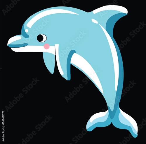 dolphin jumping isolated on white