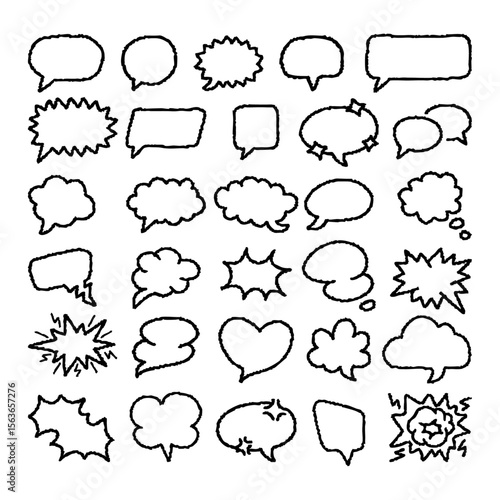 Set of Bubble Speech Doodle.ai
