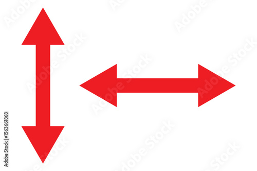 double sided arrow icon vector on white background. two way arrow icon