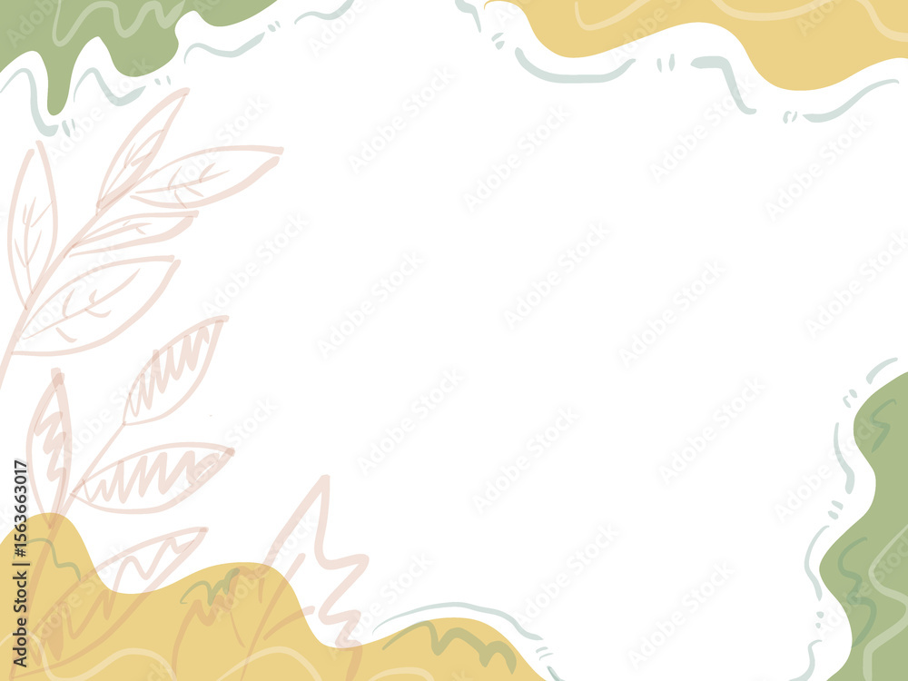 Obraz premium Pastel Botanical Frame Background Design