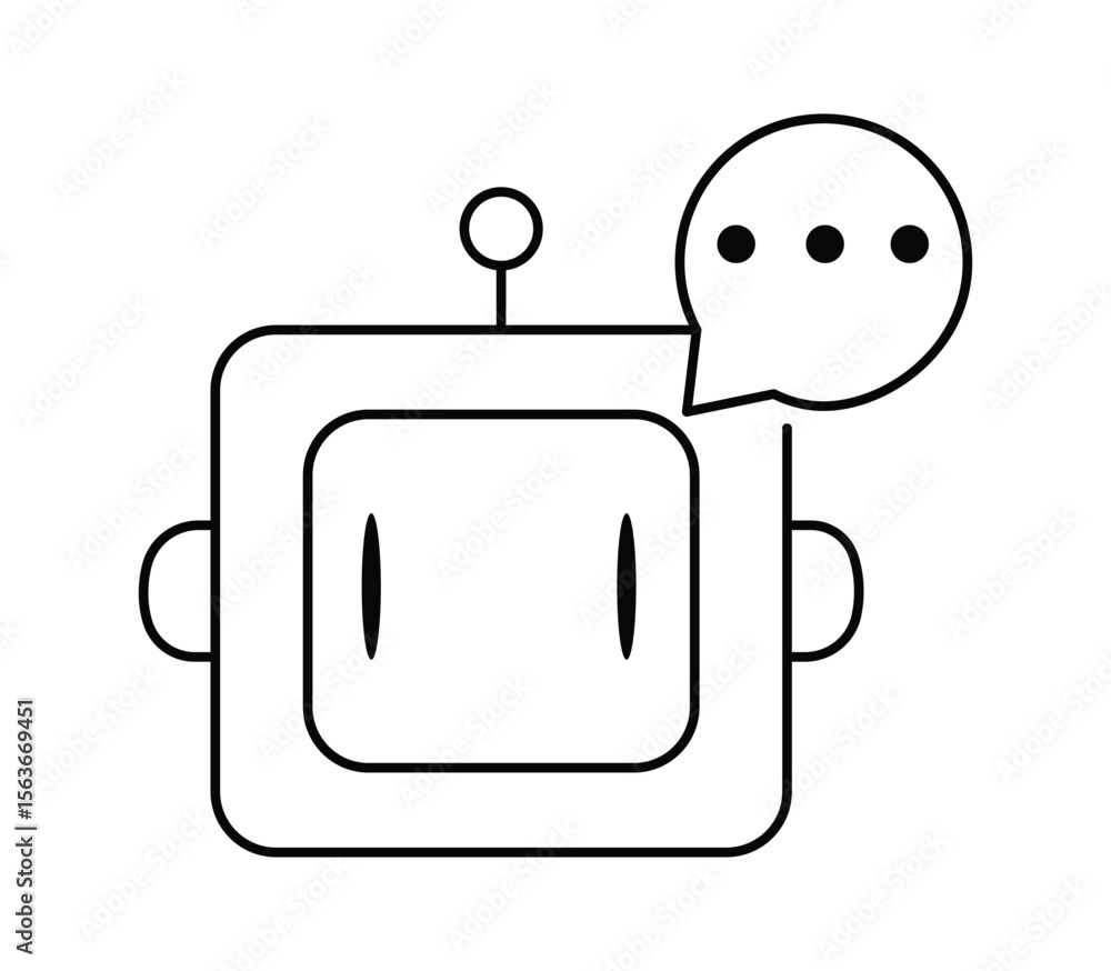 Fototapeta premium Chat bot assistance icon.Live chat pack. vector illustration