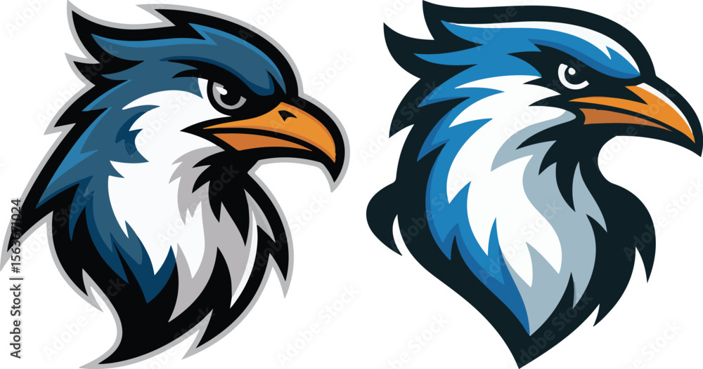 Fototapeta premium Dynamic Eagle Mascot Logo And Tattoo Design - Falcon Bird Head Vector.
