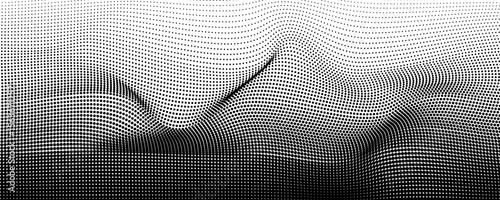 Set of halftone dots gradient pattern texture isolated on white background. Straight dotted spots using halftone circle dot raster texture. Vector blot half tone collection.