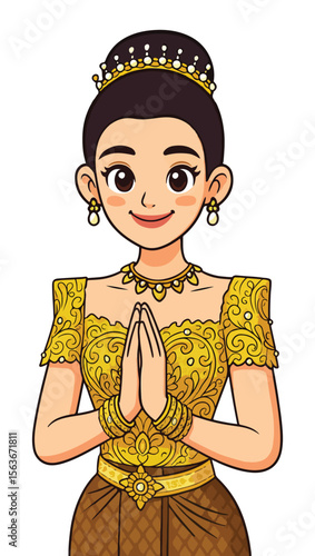 Traditional Khmer woman, Khmer Culture, Pchum Ben Day, Khmer New Year, Cambodia Water Festival