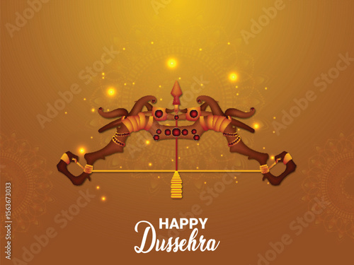 Lord rama killing ravana in dussehra festival vector illustration
