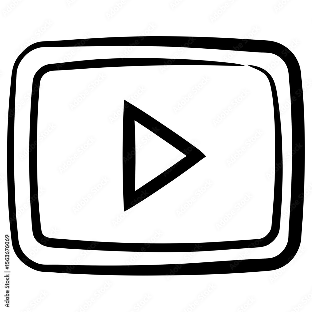 YouTube Icon Vector | Generative AI & Linocut Silhouette Design for Creators YouTube Icon Vector | Generative AI & Linocut Silhouette Design for Creators