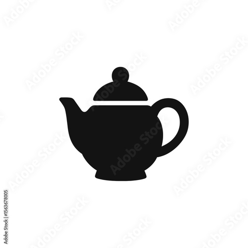 ティーポットのシルエットアイコン｜Teapot Silhouette Icon
