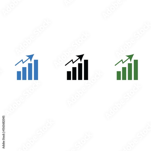 Financial Business Statistics Analytics upward trend progress graph