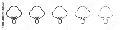 broccoli icon simple isolated vector sign