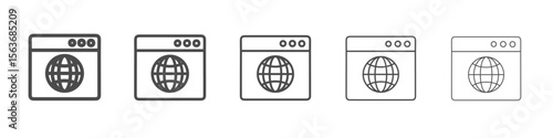 browser icon simple isolated vector sign