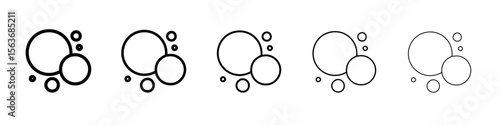bubbles icon simple isolated vector sign