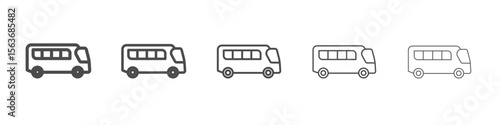 bus icon simple isolated vector sign