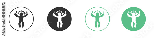 Irritated human icon modern, simple, vector, icon for website design, mobile app