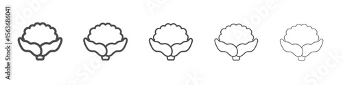 cauliflower icon simple isolated vector sign