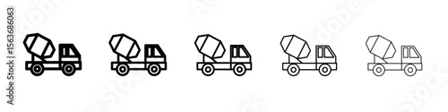 cement truck icon simple isolated vector sign