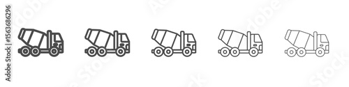 cement truck icon simple isolated vector sign