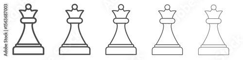chess queen icon simple isolated vector sign