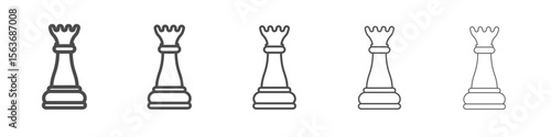 chess queen icon simple isolated vector sign
