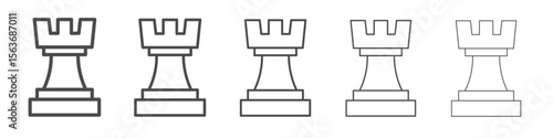 chess rook icon simple isolated vector sign