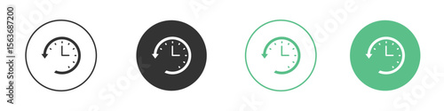 Past icon modern, simple, vector, icon for website design, mobile app