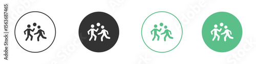 People playing Ball icon modern, simple, vector, icon for website design, mobile app
