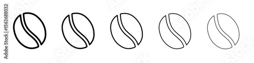 coffee bean icon simple isolated vector sign