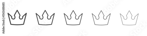 crown icon simple isolated vector sign