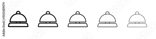 desk bell icon simple isolated vector sign