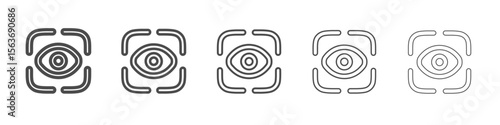 eye scanner icon simple isolated vector sign