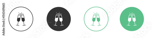 Wine toast icon modern, simple, vector, icon for website design, mobile app