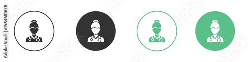 Woman Doctor icon modern, simple, vector, icon for website design, mobile app