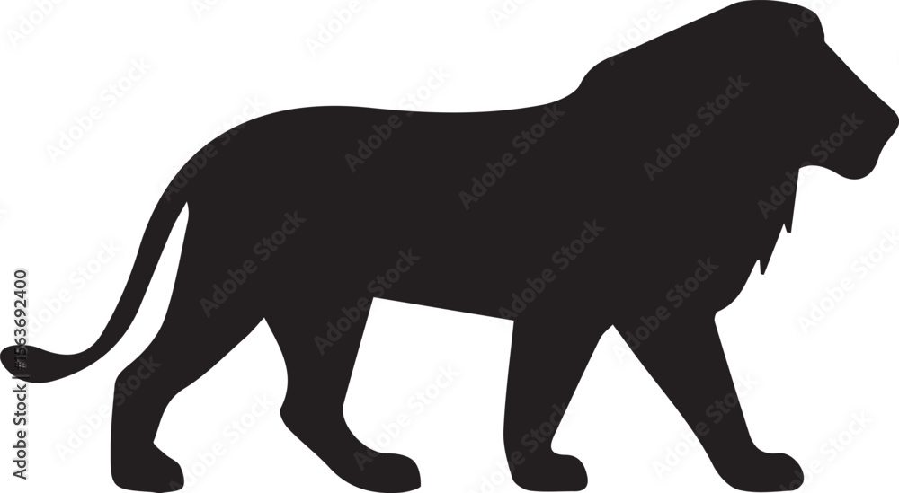 Fototapeta premium Lion Silhouette Vector Pack: Roaring, Head & Pride Cut Files for Logos, Wall Art & Tattoo Designs