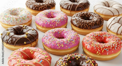 Wallpaper Mural Ultra HD Image of Appetizing Donuts with Chocolate Glaze, Cinnamon Dusting, and Cream Filling for Food Styling Torontodigital.ca