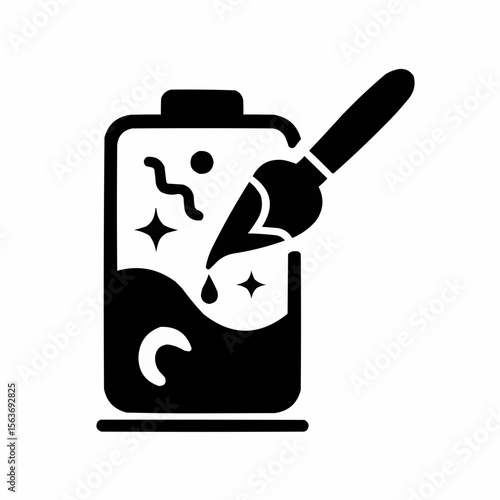 Battery being refilled with paint/ideas. Inspiration renewal